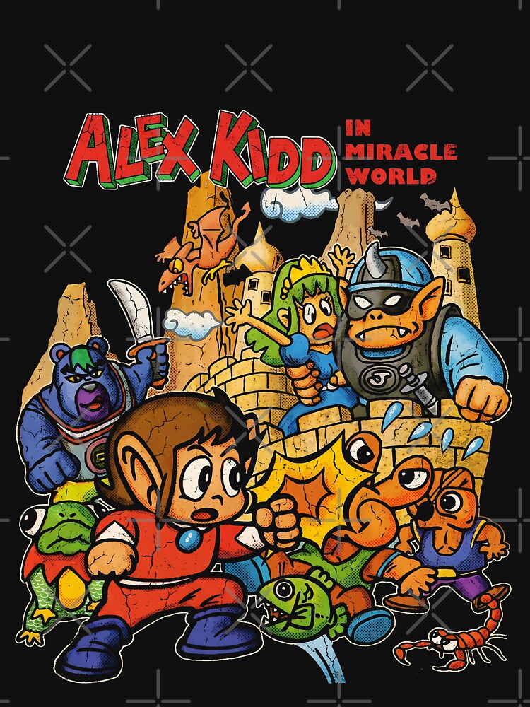 Alex Kidd Alex Kidd Gaming Graphic Tee by Senpaiwaves