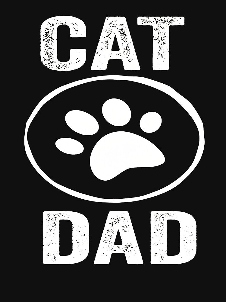 Cat Dad Distressed Paw Print by OlyvieArt