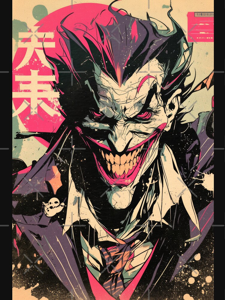 Joker Vintage Poster Evil Laugh by AnimeArsenalPrints