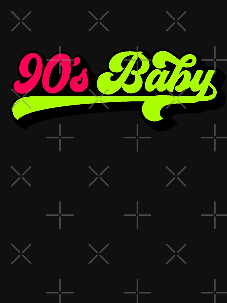 Nineties Baby Typography Neon Retro Vintage by AstronautMerch