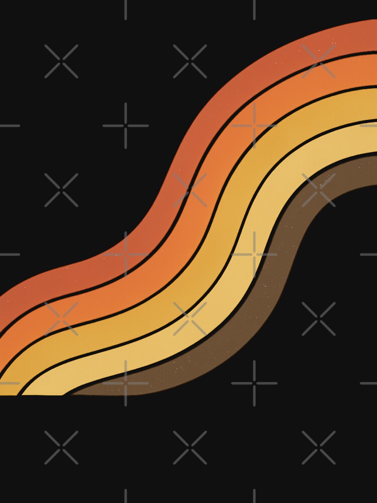 Retro 70s Summer Stripes – Vintage Wavy Design by PrintHorizonD