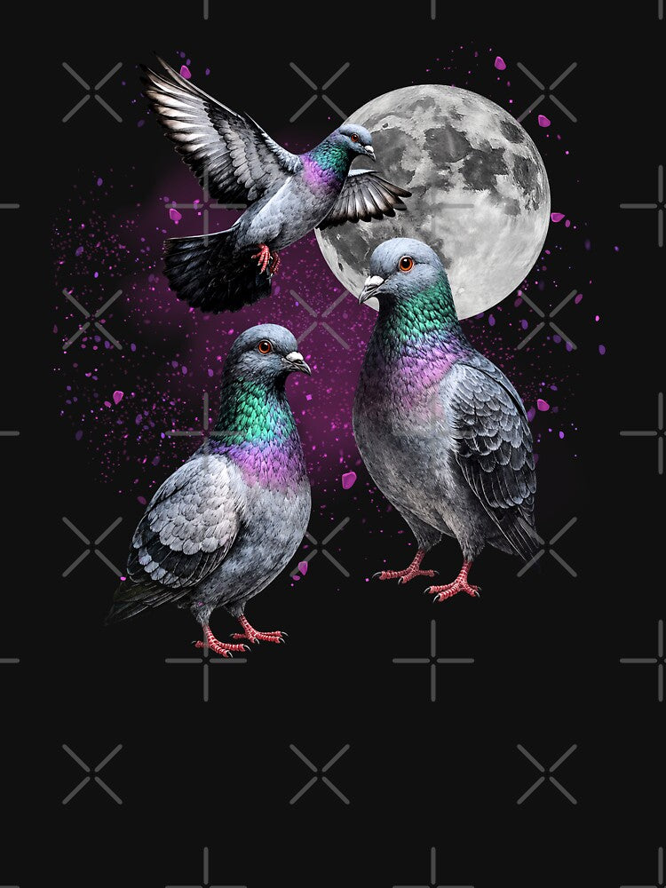 Three Pigeon Moon by iMojira