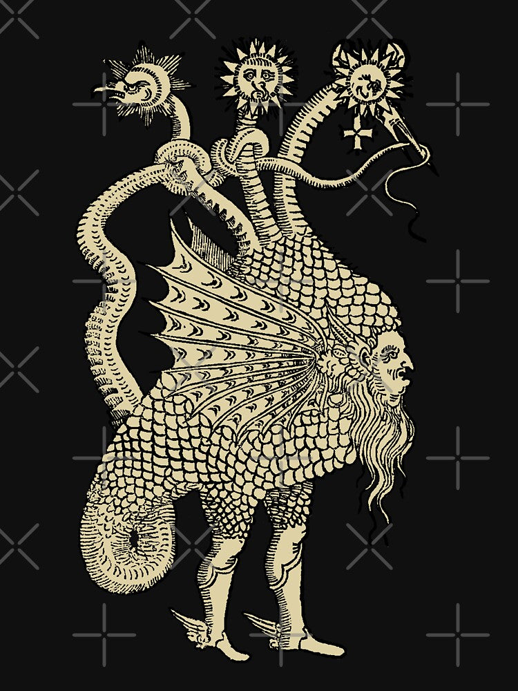 Python Mercury, vintage alchemy illustration by monsterplanet