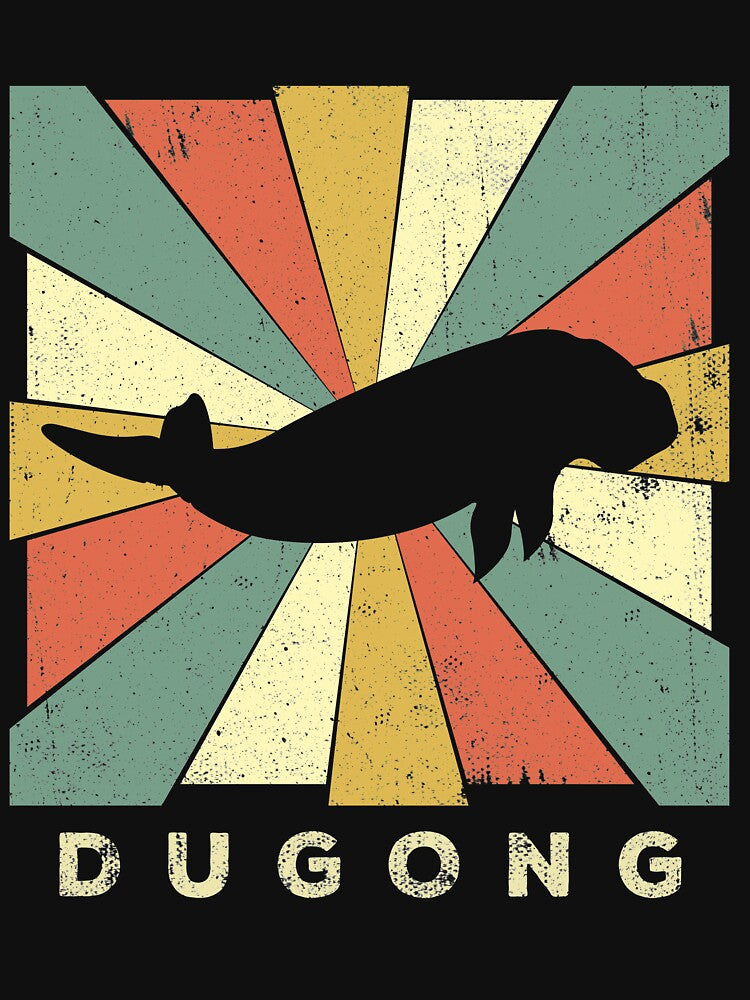 Classic Dugong Lover Vintage Retro Animal by Serghei Ursu