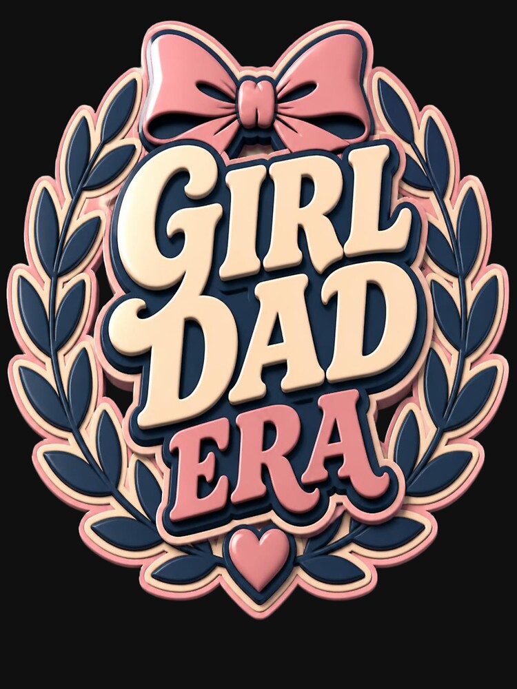 Girl Dad Era Bows & Hearts Watercolor Tee by mo-carnival