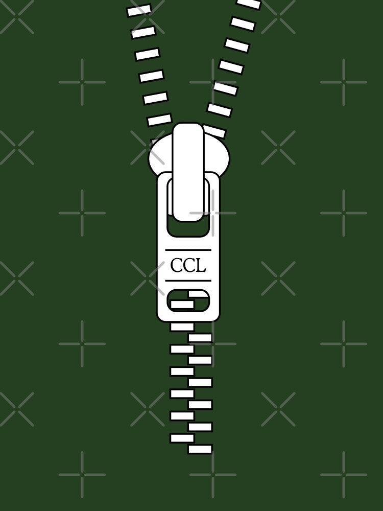 zipper t-shirt club white simple line art by CoutureCraftsLa