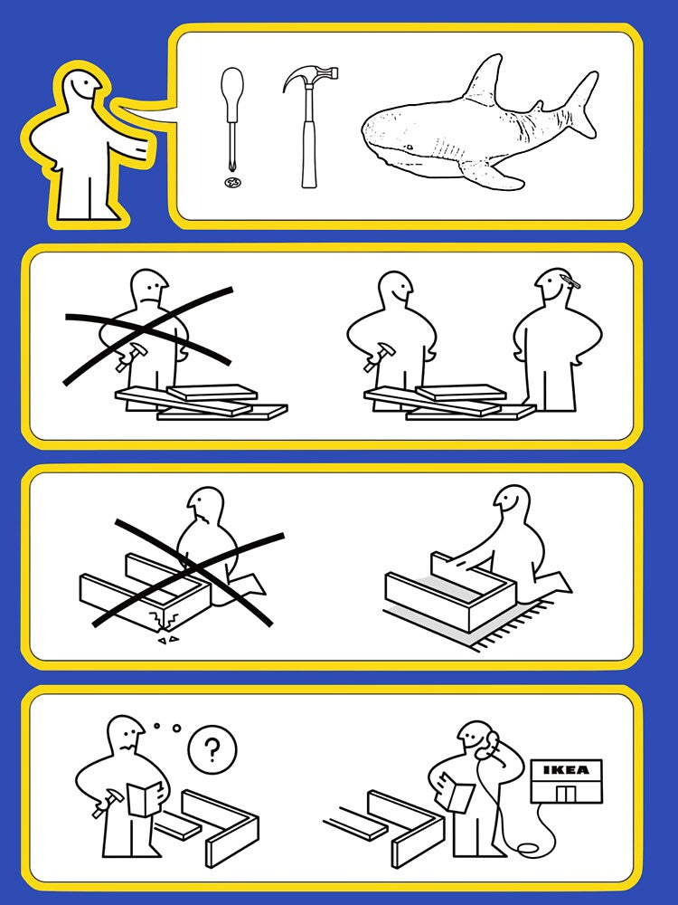 IKEA Instruction Manual with BLÅHAJ by K0ffieBroodje