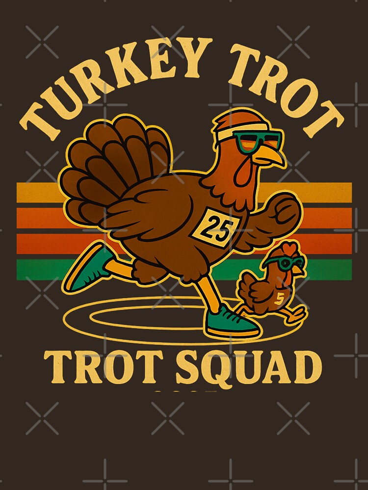 Retro Turkey Trot Squad 2025 - Vintage Stripes Running Club by I AM BRO