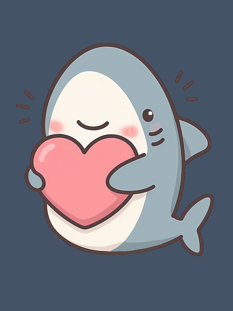 Cute Shark Heart by Zeiroa