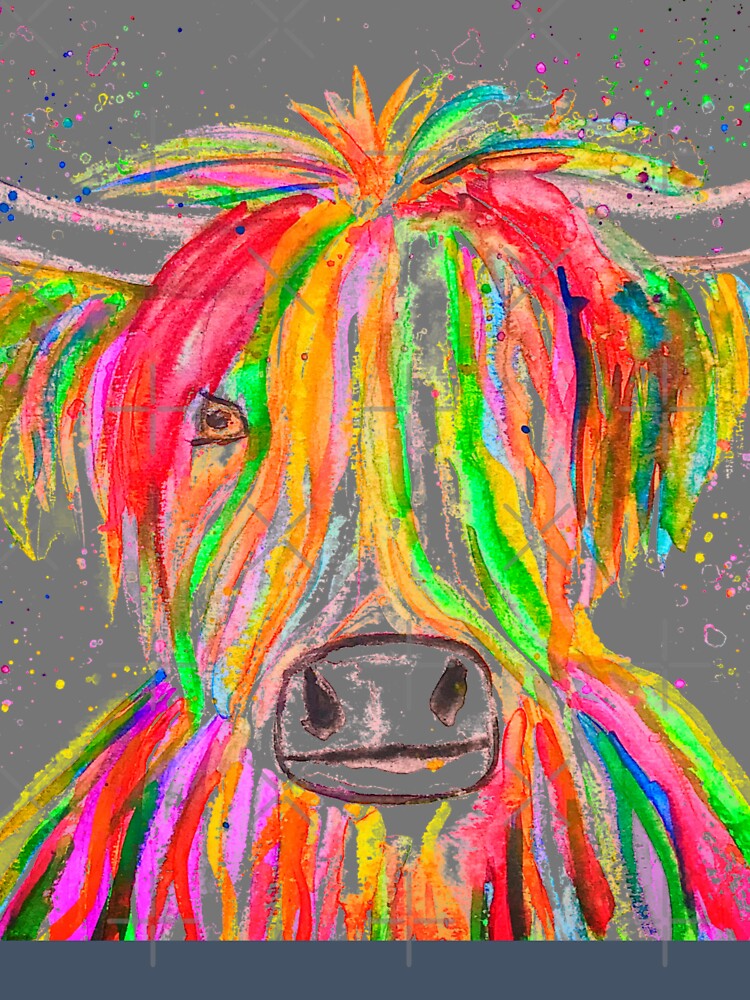 Highland Cow Watercolor painting by Artbymonika