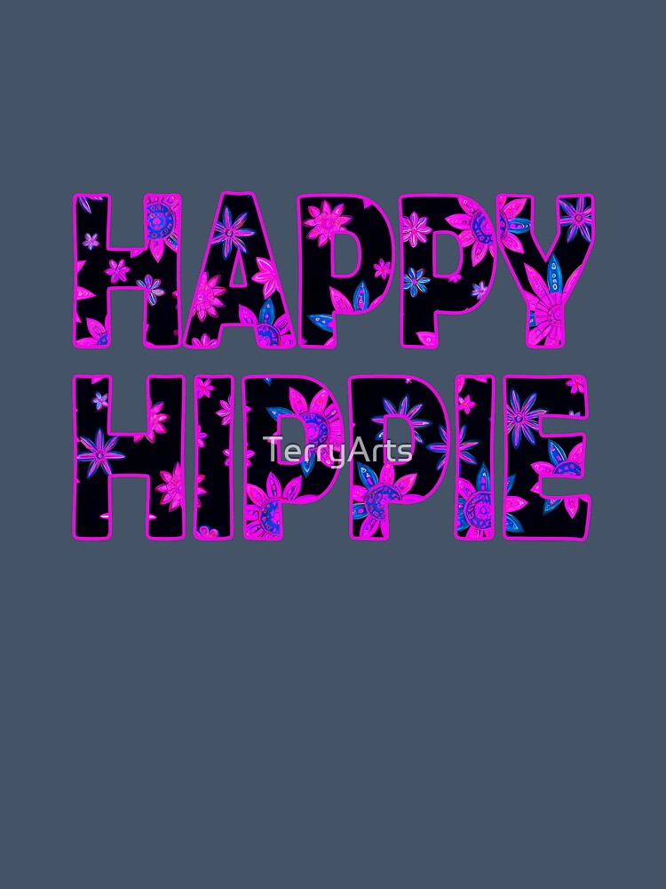 Flower Power Happy Hippie Words Free Spirit Hippie Vibes 1 of 4 by Beachy