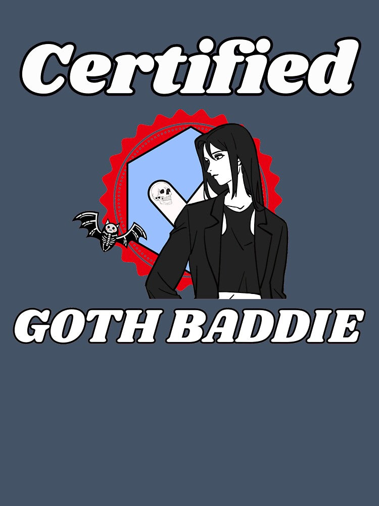 Certifited goth Baddie Funny Pattern/ t-shirts by Konvero