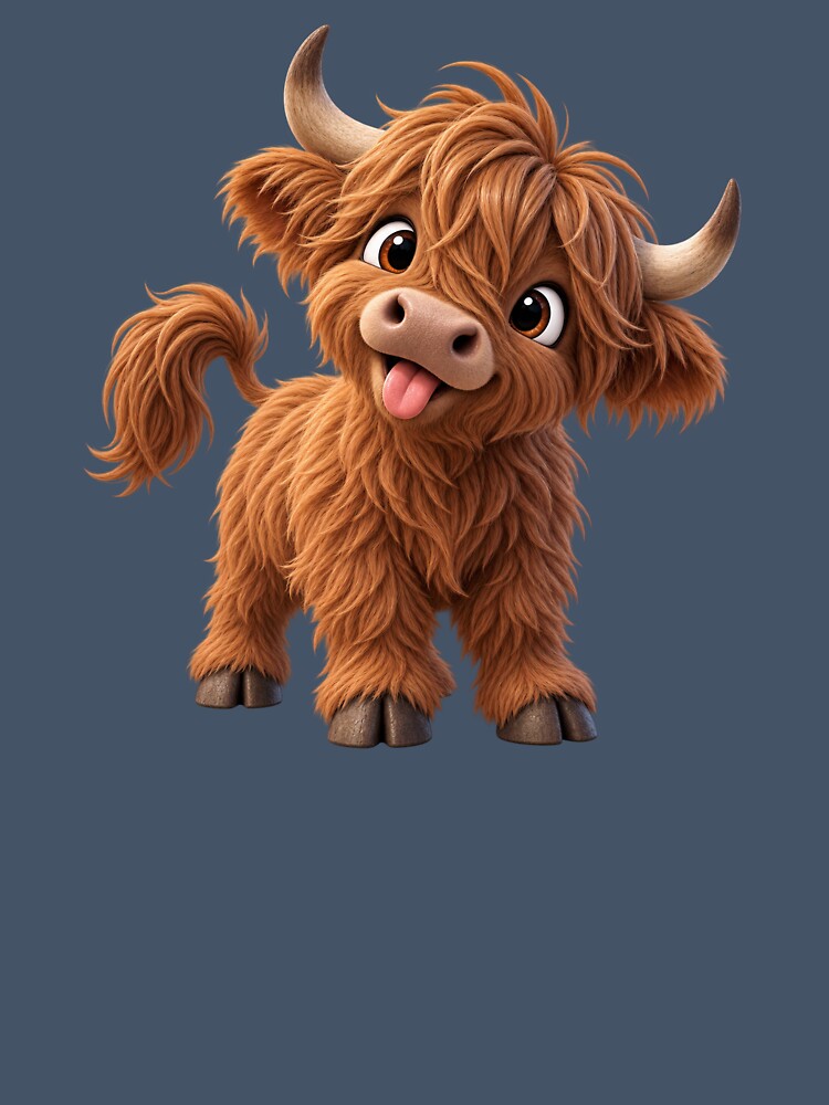 Cute Highland Cow – Funny Fluffy Cow by LST-Desings