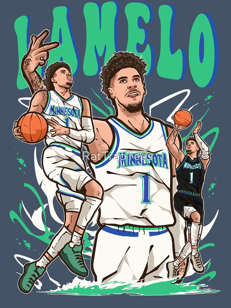 LaMelo Ball Cartoon Minnesota by RatTrapTees