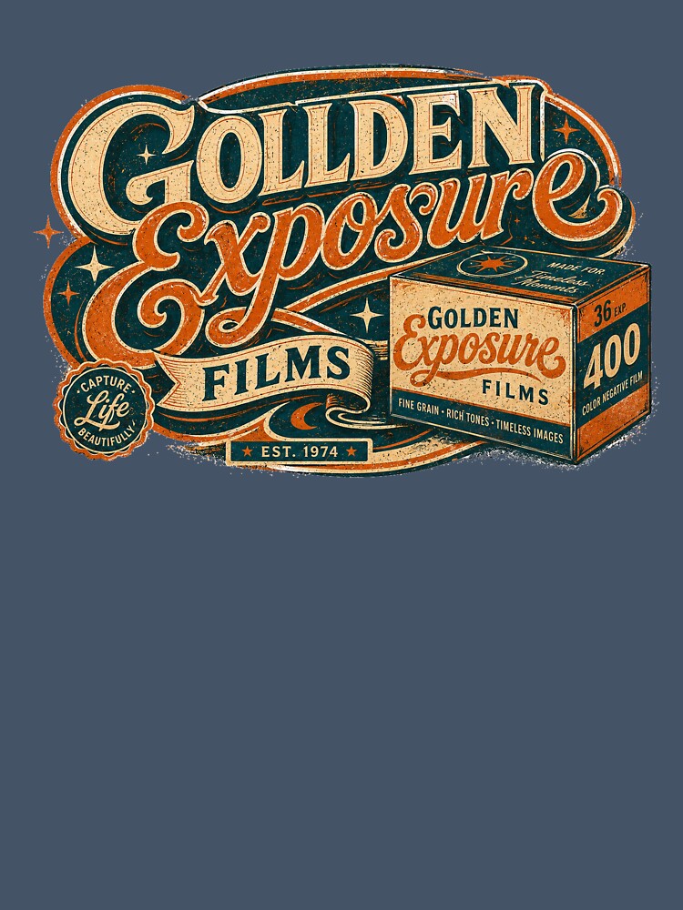 Golden Exposure Films Retro Film Brand Design by Golden Era Studio