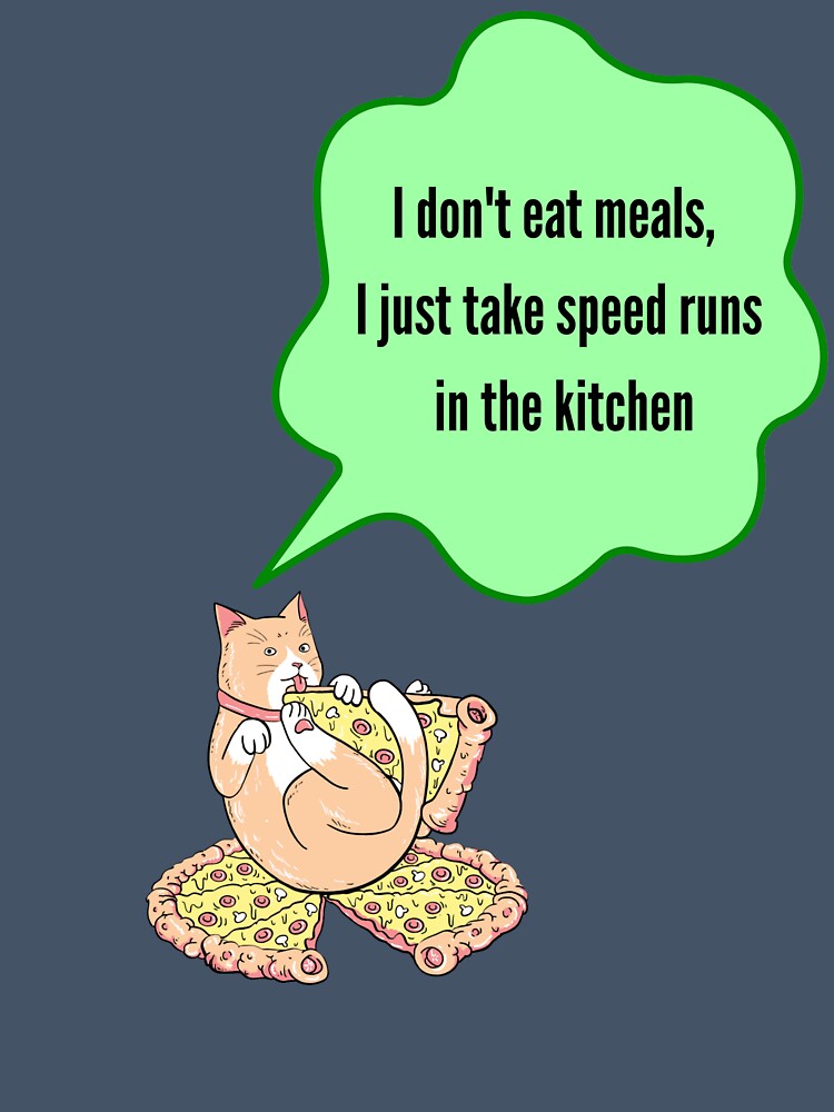 Kitchen Speed Run Funny Sarcastic Kids T-Shirt by MariaPCMaria