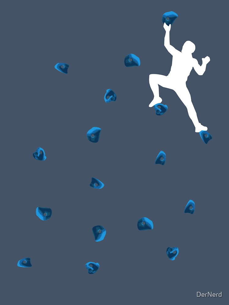 Bouldering Climbing Blue Boulder Grips Man Gentlemen by DerNerd