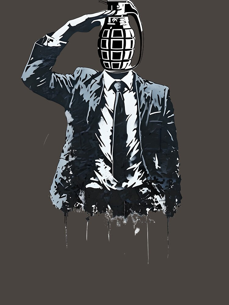 Explosive Salute Graffiti-Style Grenade Head by theThreadzone