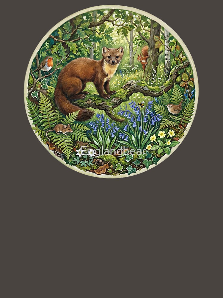 Classic British Pine Marten Woodland Scene by Englandbear