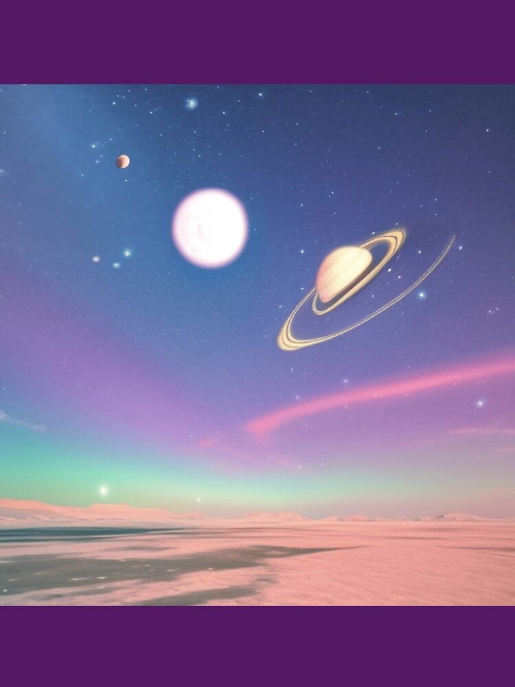 View from an ice planet to the galaxy by Girly-Universe