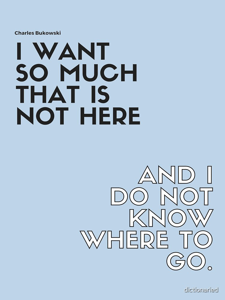 Charles Bukowski quote by dictionaried