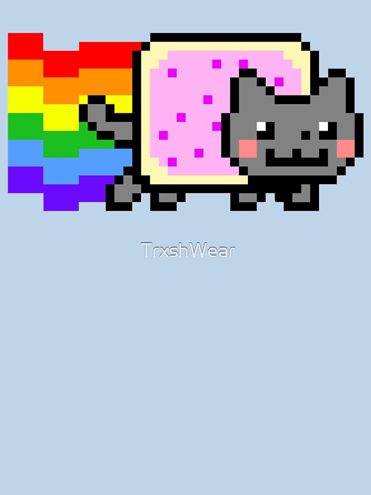 Original Nyan Cat Pixel Art Y2K Retro Internet Aesthetic by TrxshWear