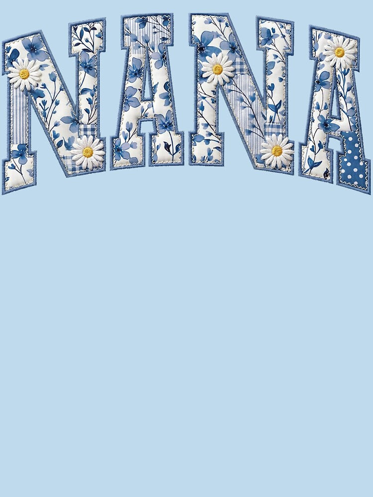 Nana Shirt Floral Faux Patchwork Vintage Grandma Shirt Cute Nana Gift Retro Flower Nana Tee Mothers Day Gift for Nana by LessIsLoud