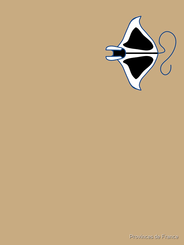 Two-tone linear stylized manta by Provinces de France