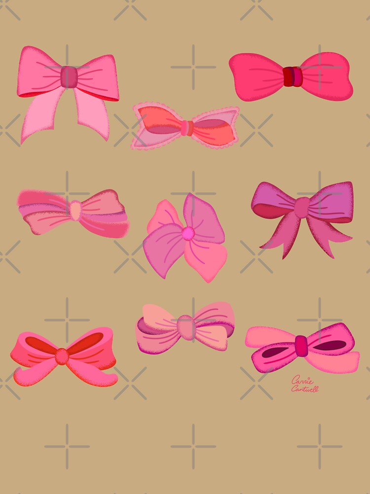 Vintage Bows - Pink Palette by Carrie Cantwell Art