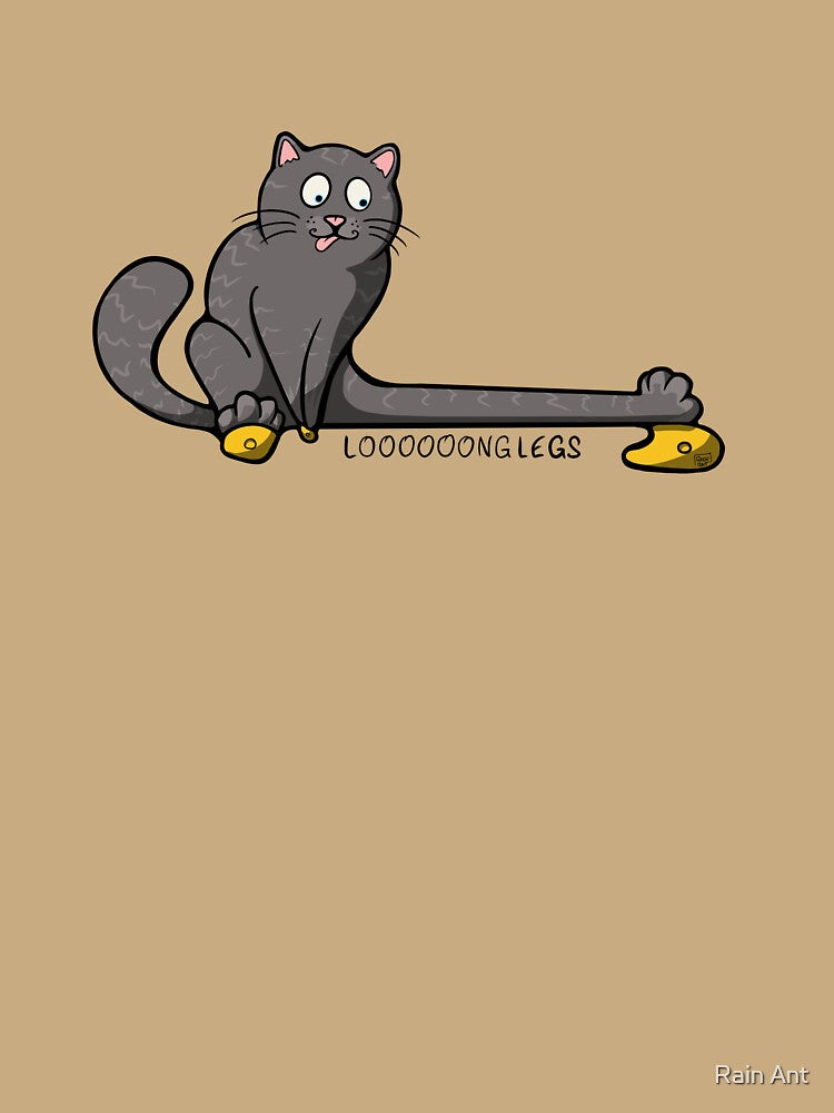 Looooong Legs Climber cat tshrit desgin by Rain Ant