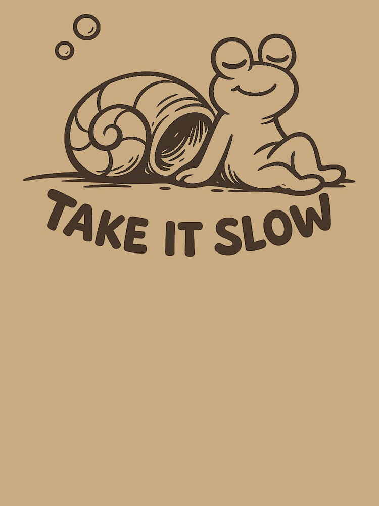 Take It Slow Snail – Cute Minimalist Aesthetic Relaxing Animal Design by JonelCrafts
