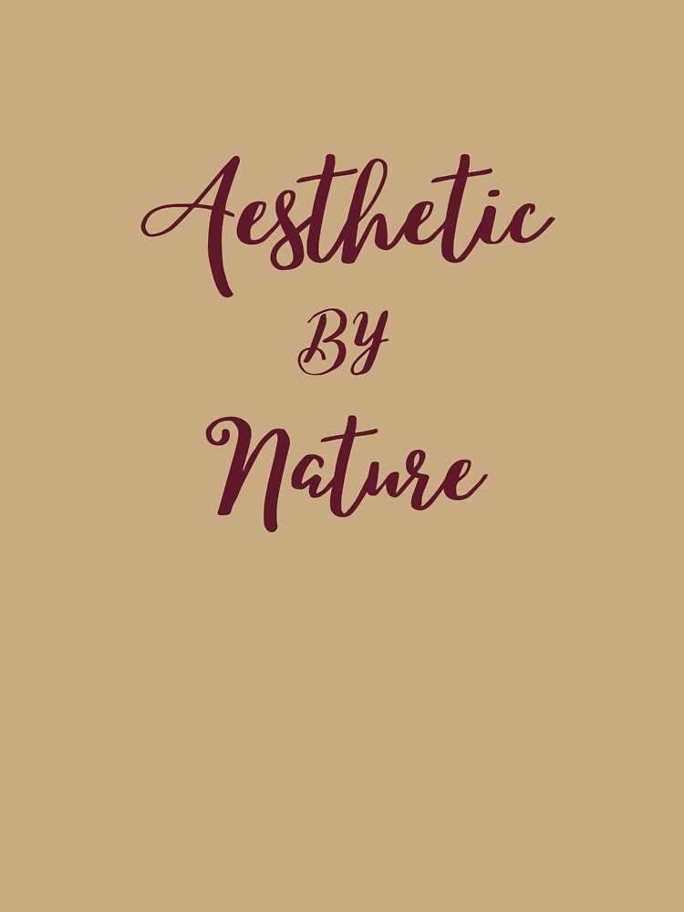 Aesthetic By Nature | Burgundy Cursive Calligraphy Typography by Sparkle First Co.