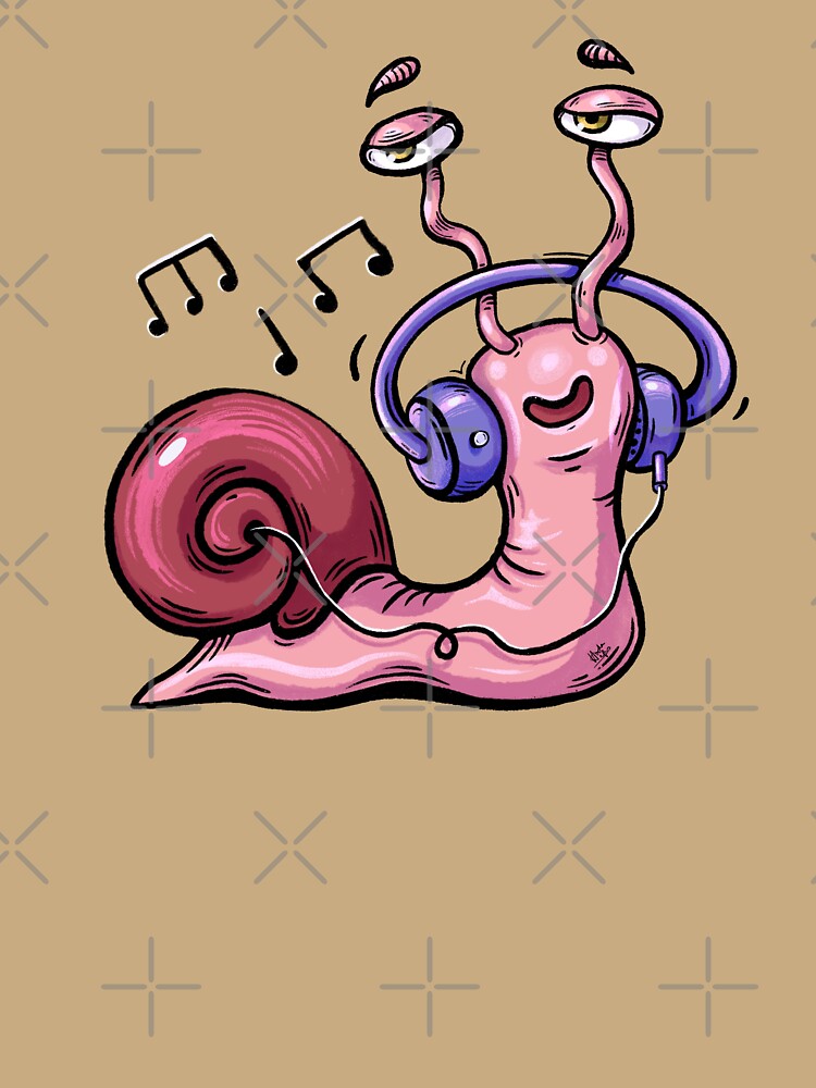 Snail Listening To Music by Hoda Hefzy