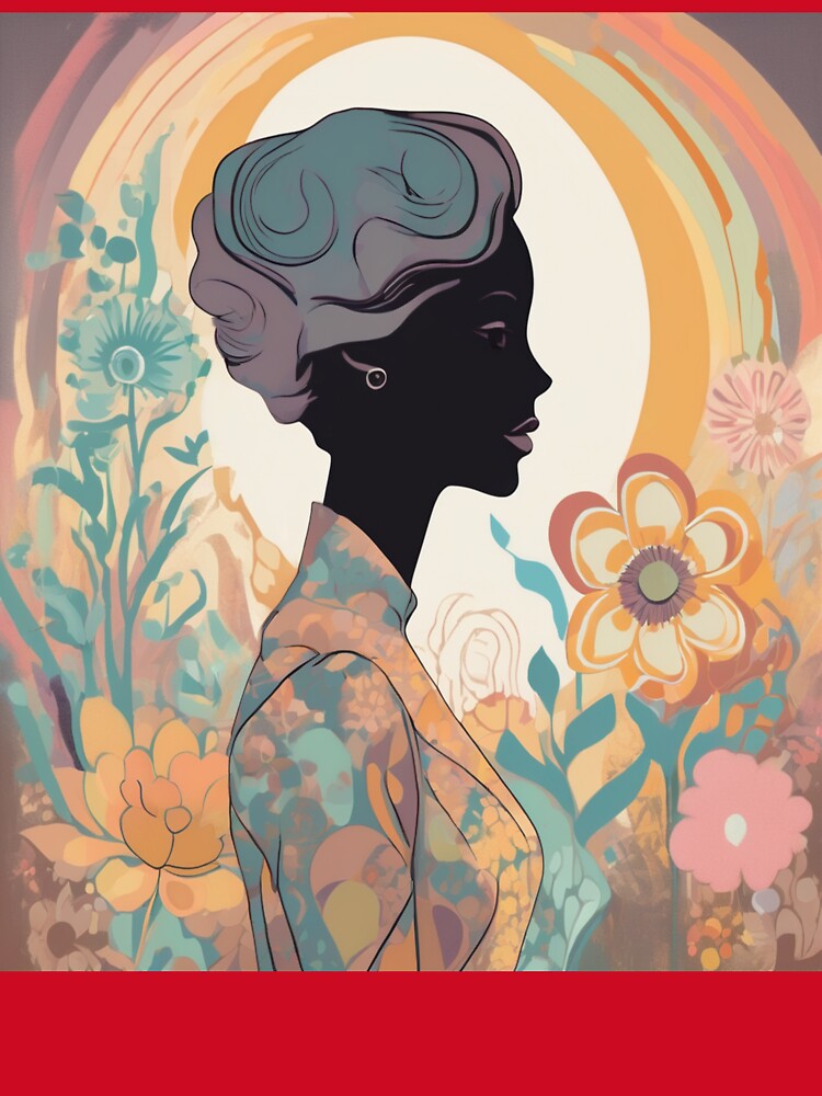 "Vintage Elegance: Pastel Lady in Retro Silhouette" by Artisticanvas