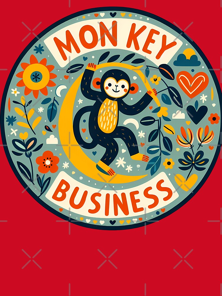 Chimpanzee - Hope for Wildlife Scandinavian Folk Art by heidiannemorris © by FOLK ART FUSION