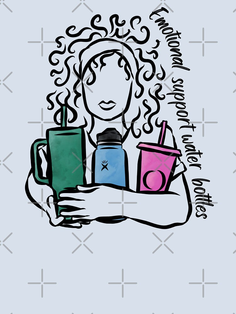 Emotional Support Water Bottles 2 by Curly-Cuties