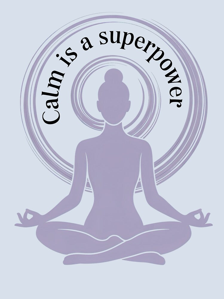 Calm Is a Superpower Circle Meditating Figure for Mindful Living by 108stillness