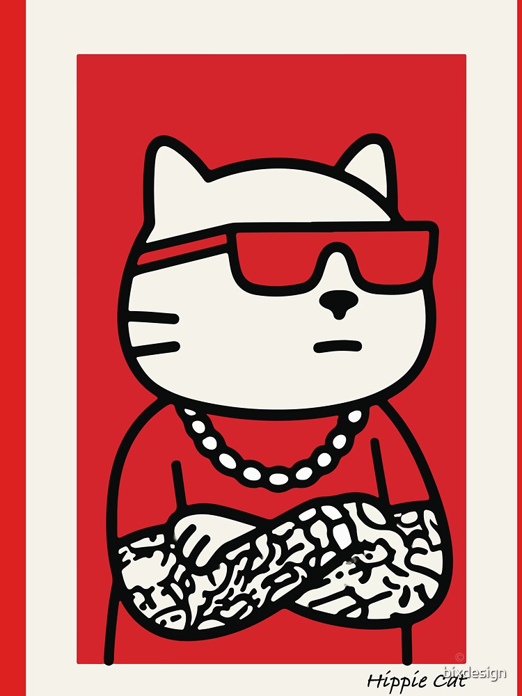 Hippie Cat by bixdesign