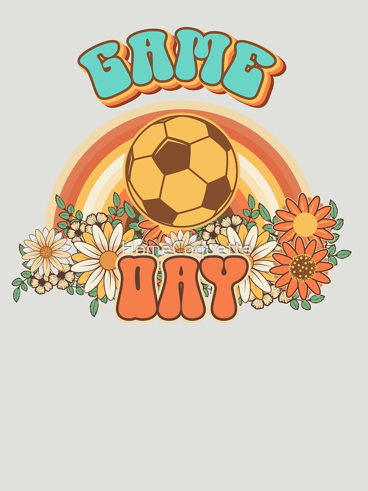Groovy Soccer mom Retro game day  gift for funny mother Vintage floral pattern by HomeCoquette