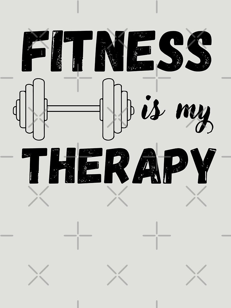 Fitness Is My Therapy Gym Motivation Quote by Designprovider