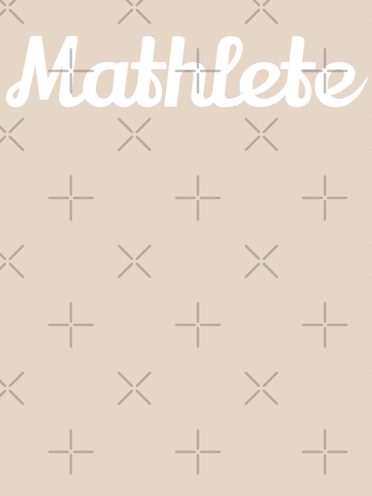 Shirt that says Mathlete Womens Mens Crew Neck Tshirt by doubledagger