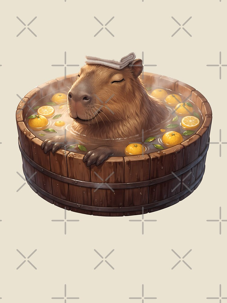 Capybara Yuzu Bath Japanese Onsen Hot Spring Spa Day Relaxing by WorldShop17