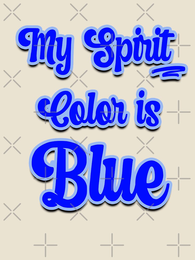 My Spirit Color is Blue - Cool plain color spirit colours designed by ozcushions by ozcushions