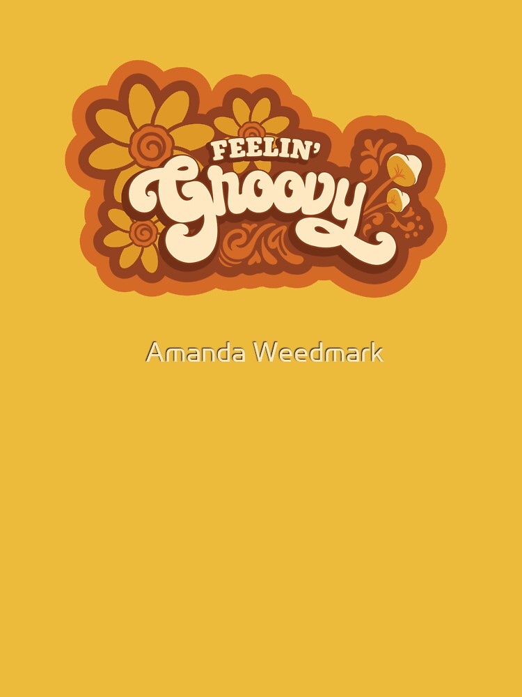 70s Retro Groovy Floral Garden by Amanda Weedmark