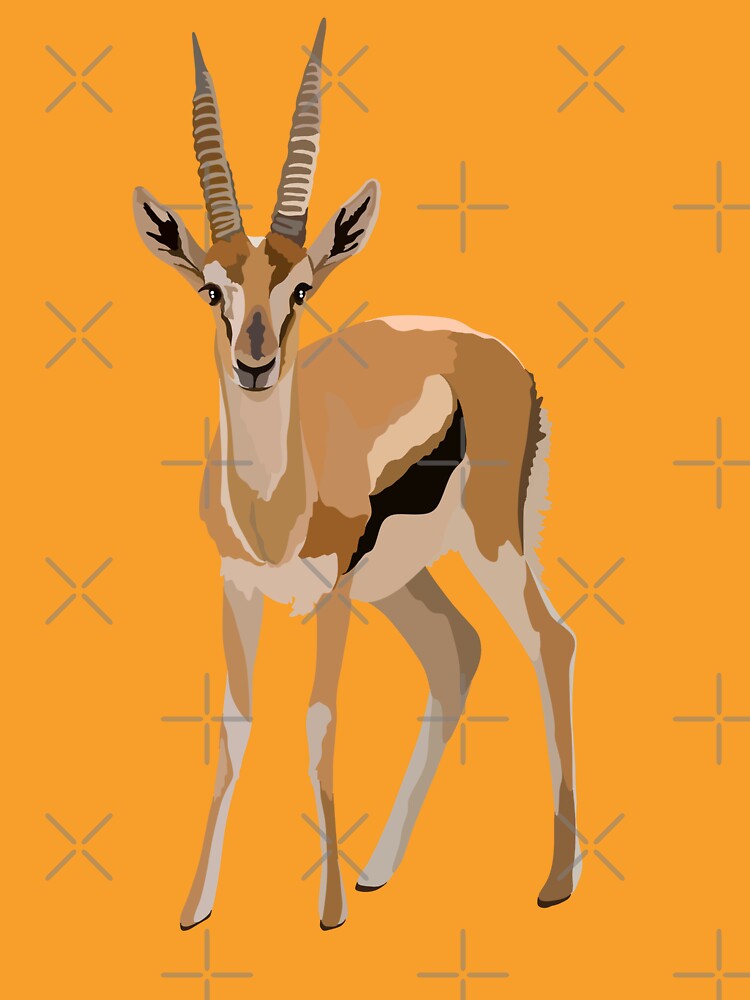T is for Thomson Gazelle, Thomson’s Gazelle Illustration – Graceful African Antelope Wildlife Art by PrettylittlepastelUk