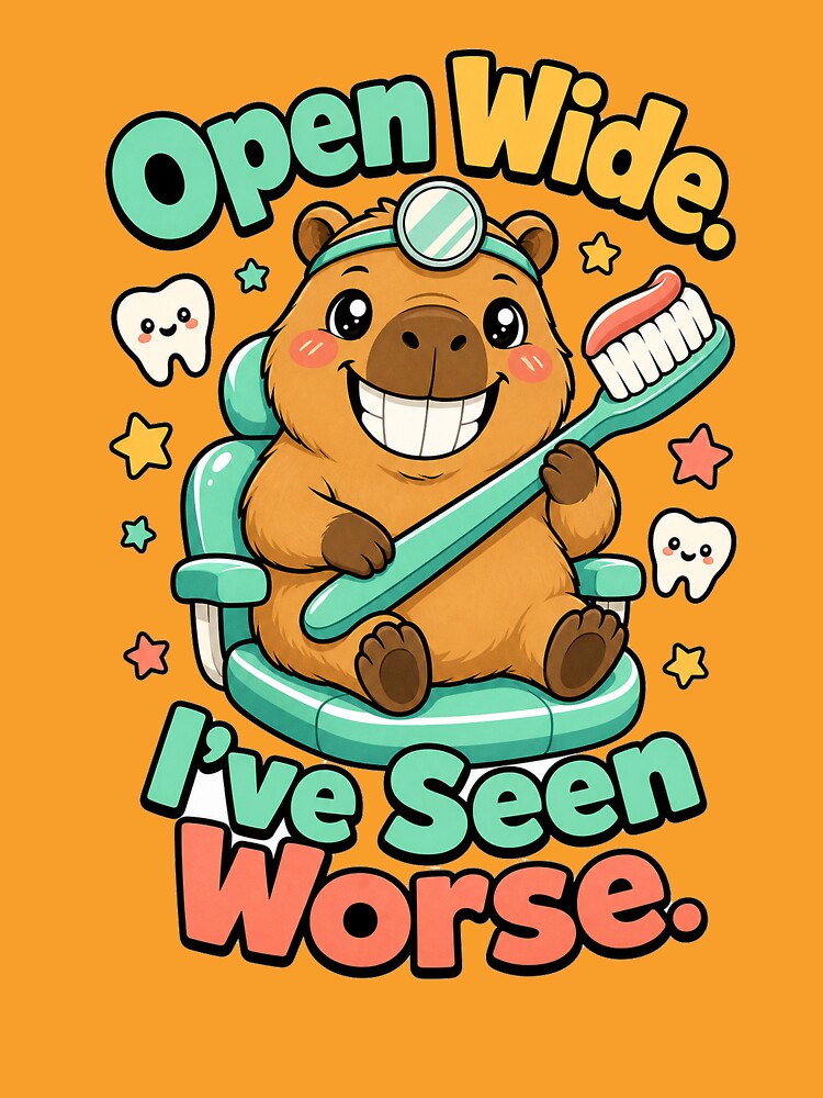 Capybara Dentist Funny Dental Professional Humor by VisualArtsOasis