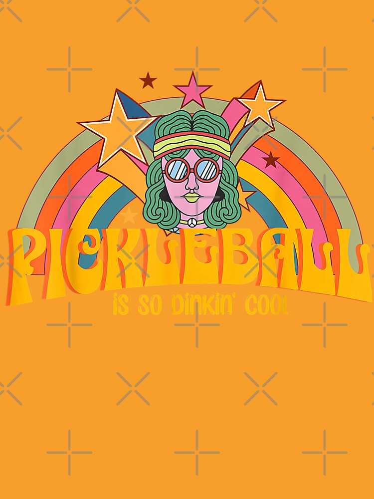 Hippie Pickleball For 1970's Groovy Retro Pickleball Players T-Shirt by ‘Nothing Scares Me’ Store