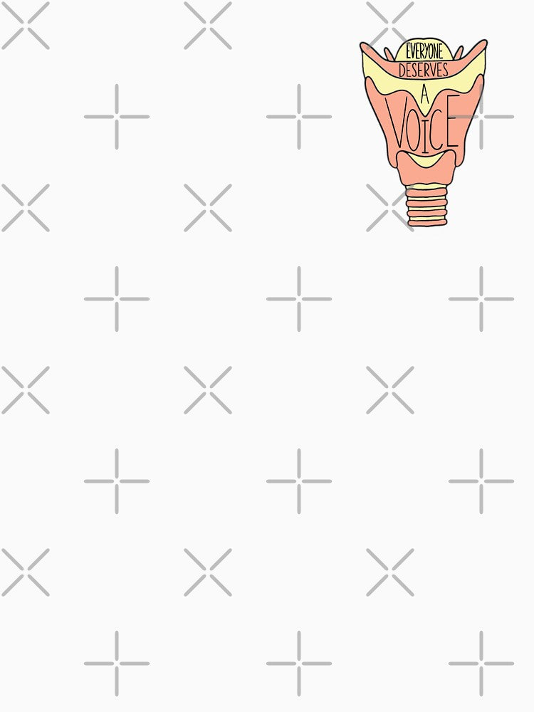 Everyone Deserves a Voice Larynx - Coral and Yellow by p19baumanw