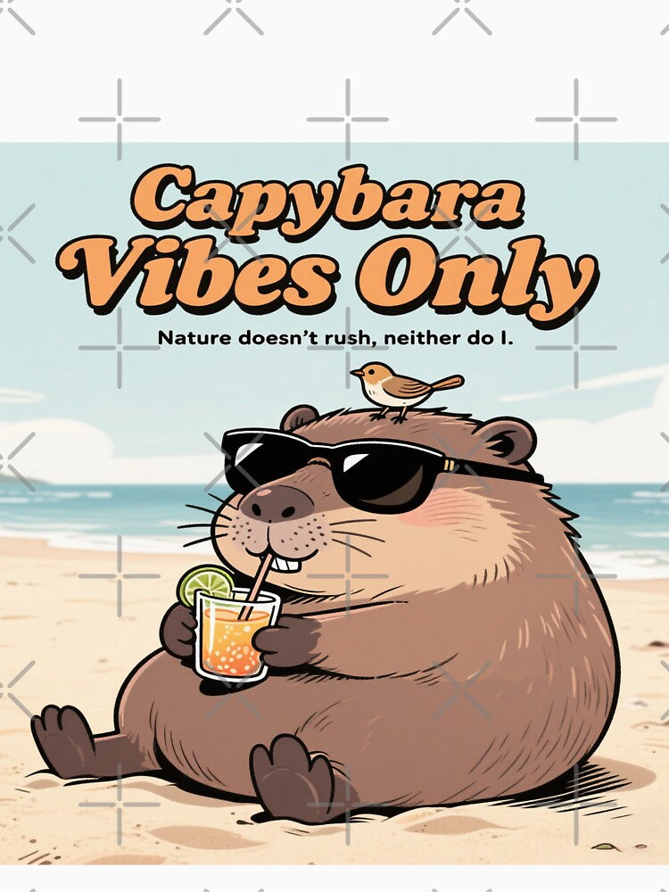 Capybara Vibes Only – Chill Animal Art by designer14years