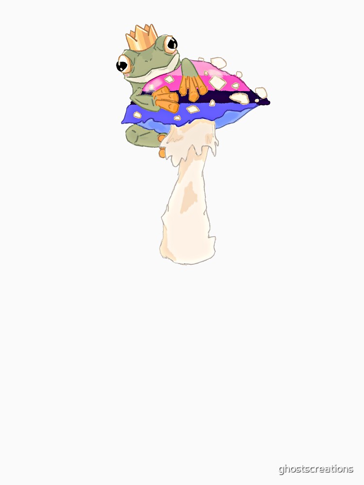 Omnisexual Pride Frog on a Mushroom by ghostscreations